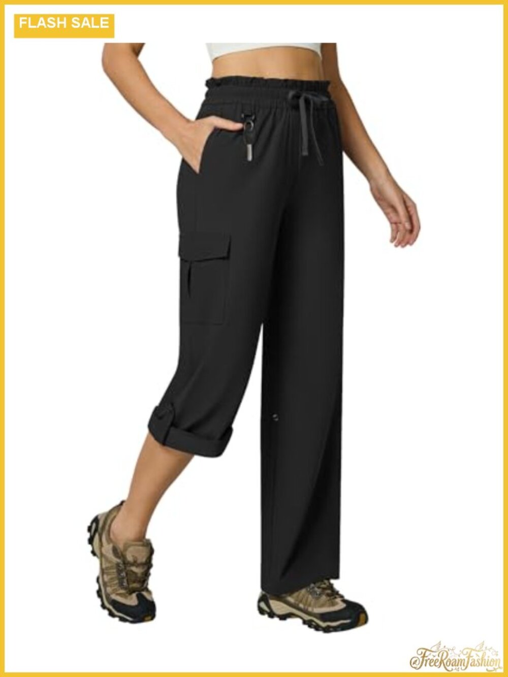 Women's Cargo Hiking Pants Quick Dry Convertible Capris with Pockets